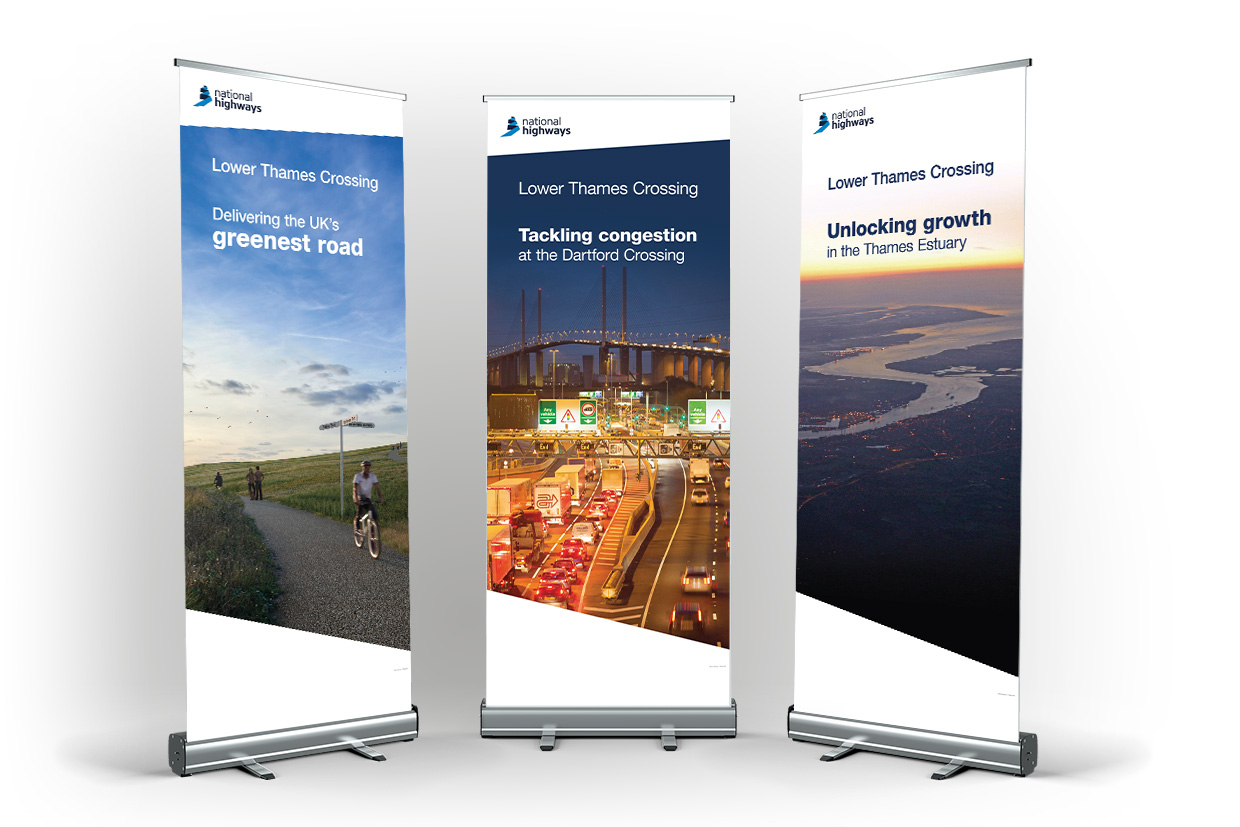 Lower Thames Crossing event roller banners